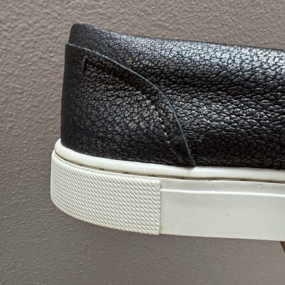 Frye Women’s Ivy Slip On Sneaker Leather Size 9 Pewter Grey Metallic - Picture 10 of 11